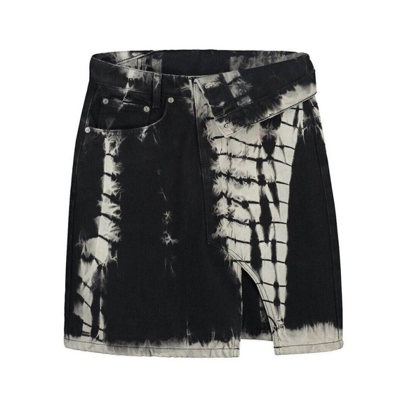 Daily Paper Shibori Denim Mini Foldover Skirt - Picture 2 of 4